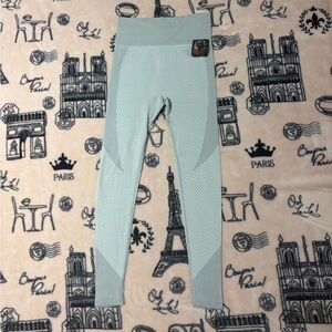 Sky Blue High-Waisted Leggings